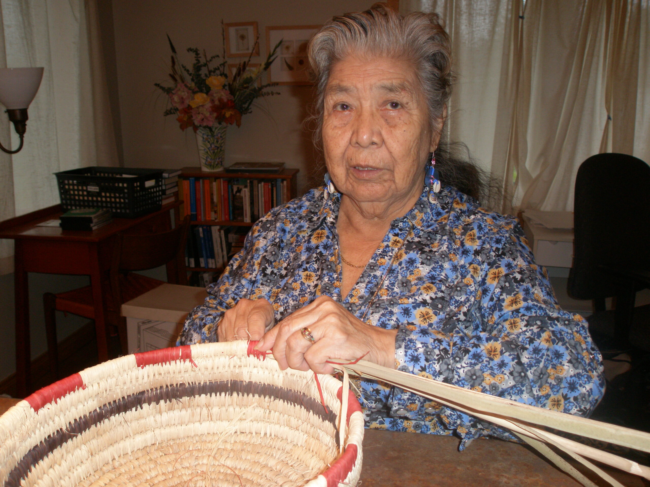 (hul’q’umi’num’ title to come) | Ruby Peter Making a Basket
