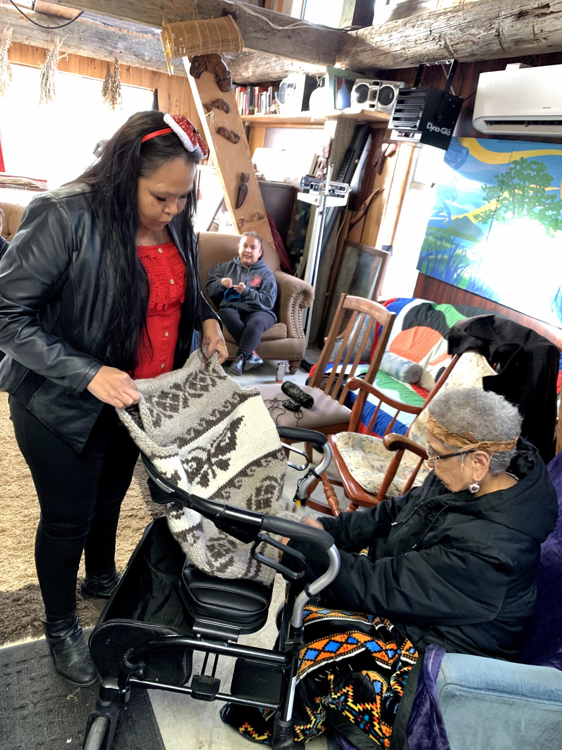 Sophia George they’tus kwthu swetu | Sophia George Knitting a Sweater