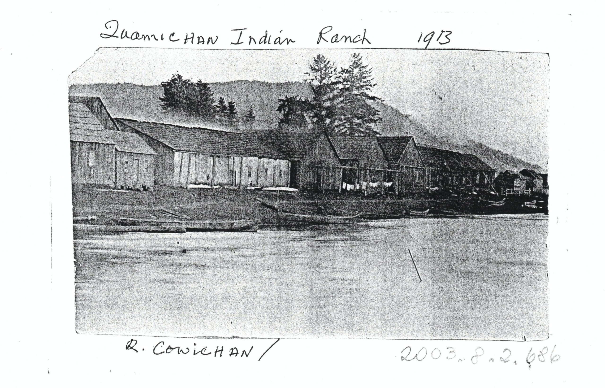 hulelum’ ni’ ’utl’ kwam’utsun | Quamichan Village c1913
