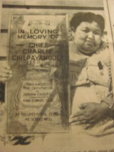 si’em’stuhw tthu Chief Chilpayamoult | Memorial Plaque for Chief Charlie Chilpayamoult
